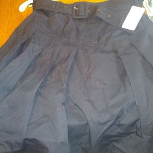 Skirt Pleated Black with Belt Size 6